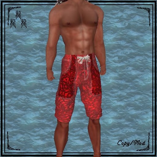 Red Surfer Board Shorts