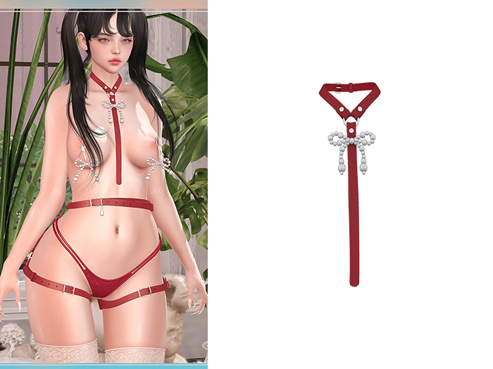 " BADA " Hunter Collar / Pear Red 