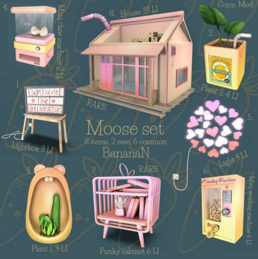 8. BananaN. Moose set house RARE