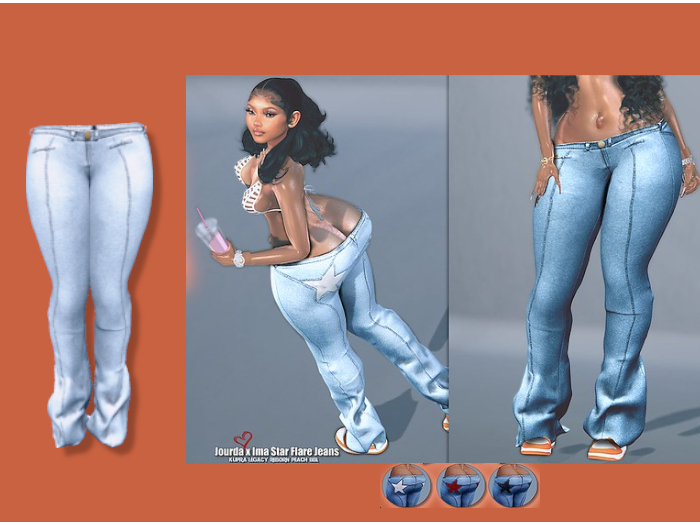 Jourda x Ima Star Flare Jeans Light