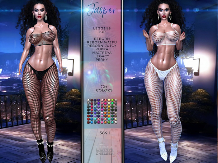 Fatpack Jasper Fishnet Leggings,Top Set