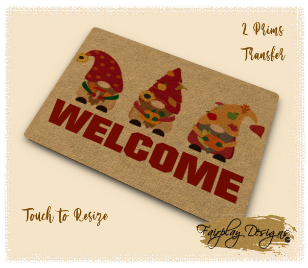 ~R~Fall Gnomes Welcome Mat