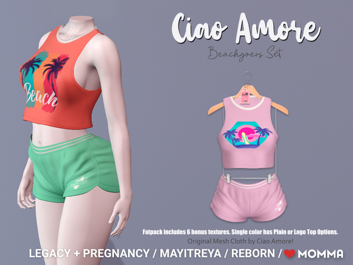 Ciao Amore! - Beachgoers Set Lilac (F)