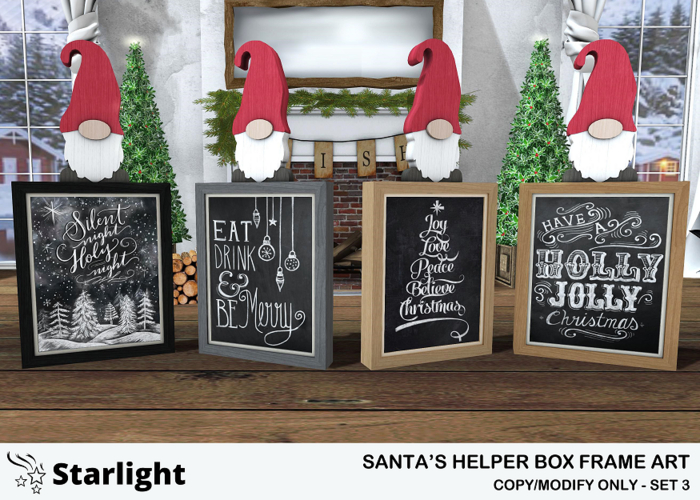 :: SA ::  Santa's Helper - Box Frame Art Fat Pack - Set 3