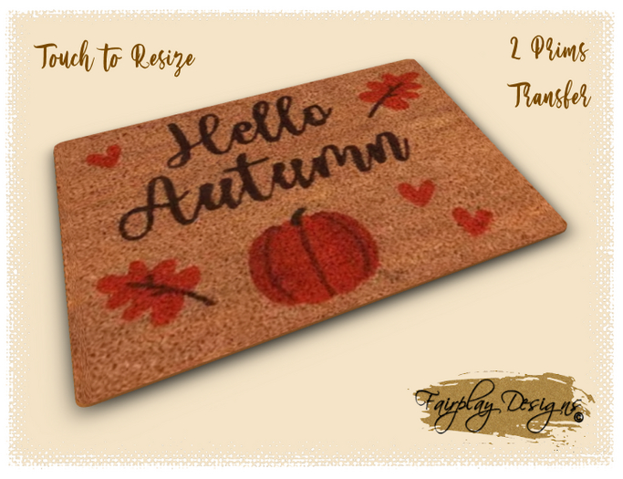 ~R~Hello Autumn Door Mat
