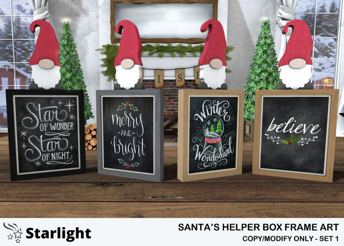 :: SA ::  Santa's Helper - Box Frame Art Fat Pack - Set 1
