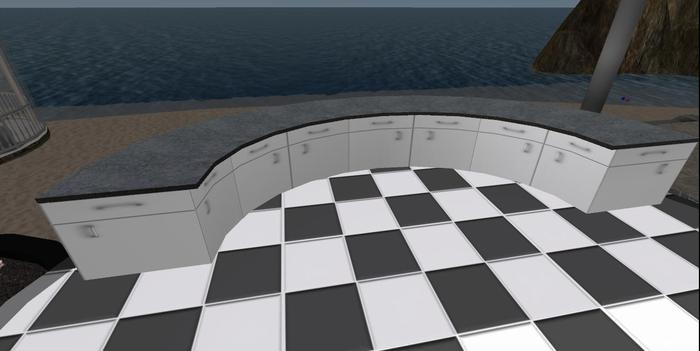Half Round Kitchen Counter - FP - Full Permissions