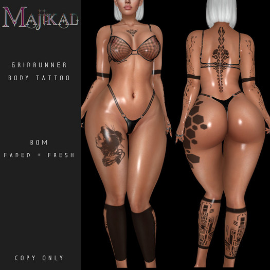 :MAJIKAL: Gridrunner Body Tattoo 