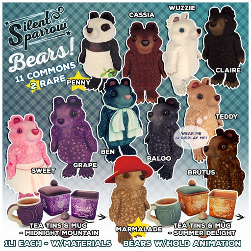 ~silentsparrow~ Bears! Wuzzie 