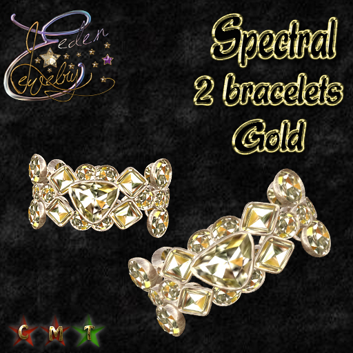 2 BRACELETS  SPECTRAL GOLD