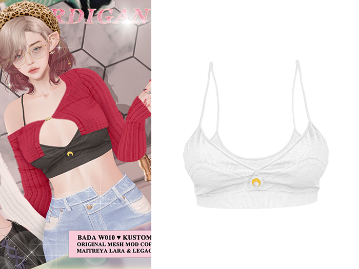 " BADA "Skye Top White