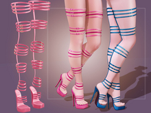 Kaithleen's Gladiator Strap Heels - Pink