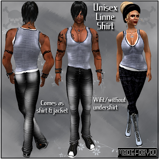 UnisexBlueGreyLinneShirt/MadeForYou