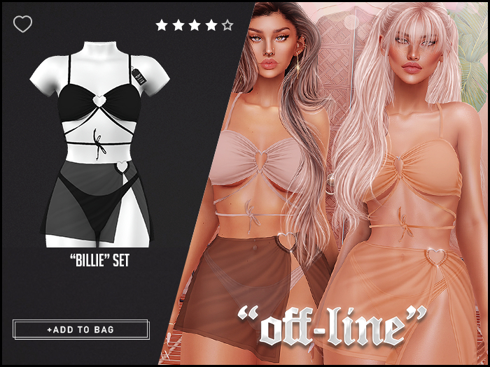 "Off-Line" x "Billie" Set / Black
