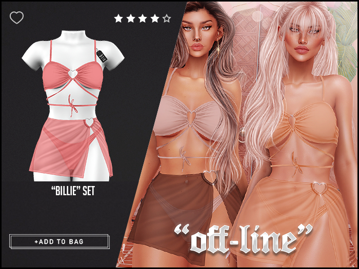 "Off-Line" x "Billie" Set / Salmon