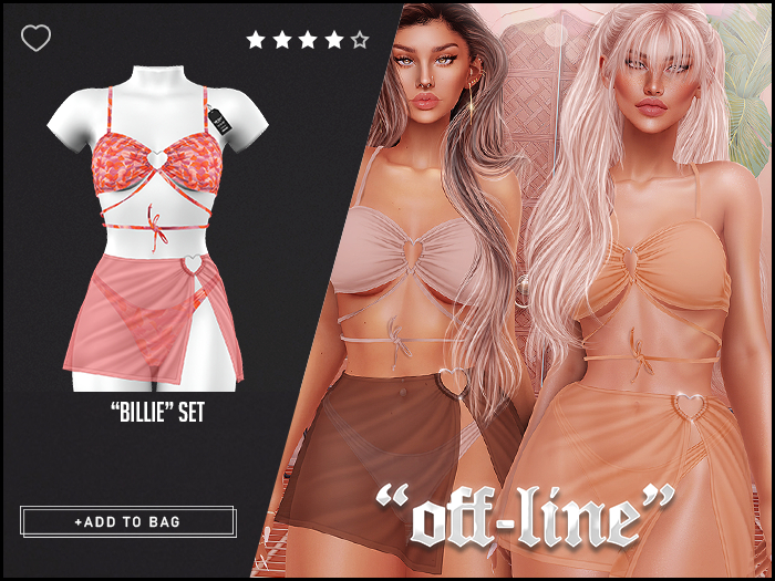 "Off-Line" x "Billie" Set / Grapefruit