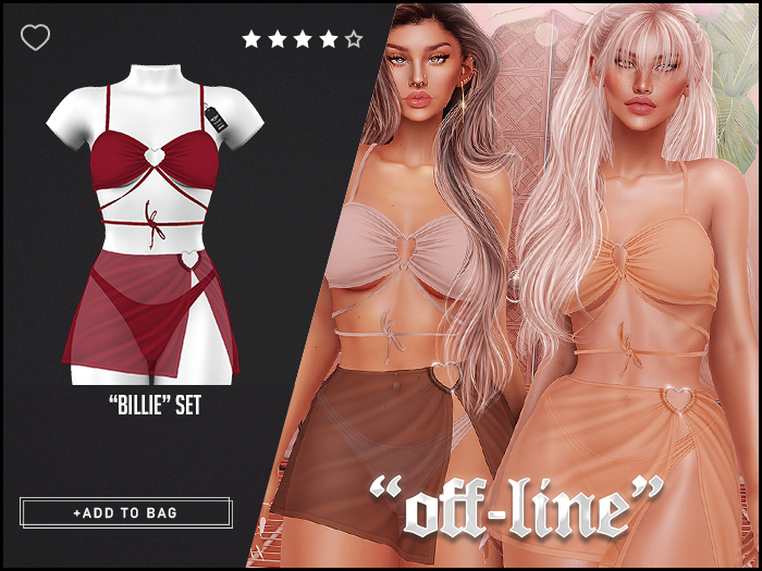 "Off-Line" x "Billie" Set / Cherry