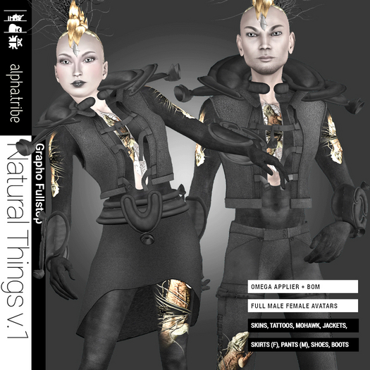 alpha.tribe::: [Natural Things v1 2023] M/F avatar w. omega apps and BoM