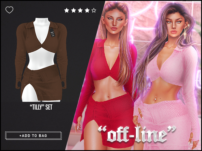 "Off-Line" x "Tilly" Set / Chocolate