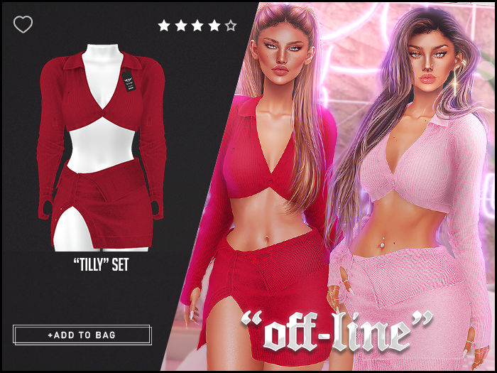 "Off-Line" x "Tilly" Set / Cherry