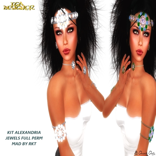 ALEXANDRIA FULL PERM SET OF JEWELRY NEW DESIGN