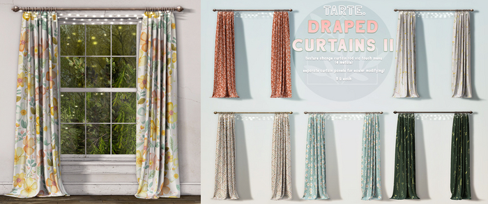 tarte. draped curtains II - FULL SET