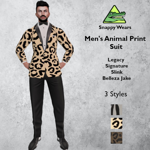 Snappy4Men - Animal Print Suit