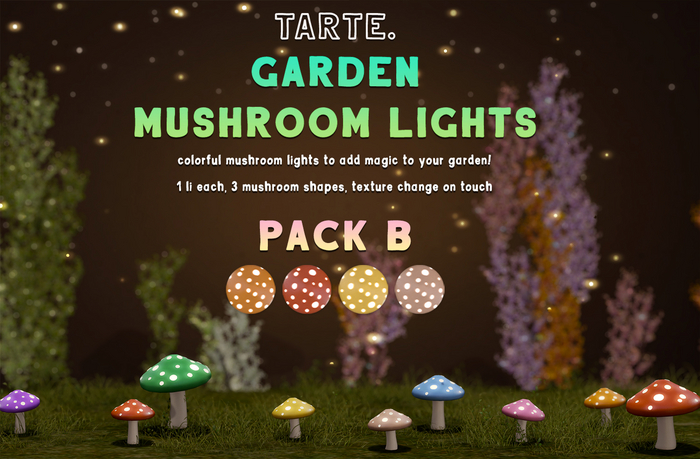 tarte. garden mushroom lights (pack B)