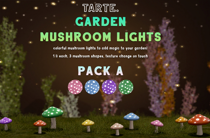 tarte. garden mushroom lights (pack A)