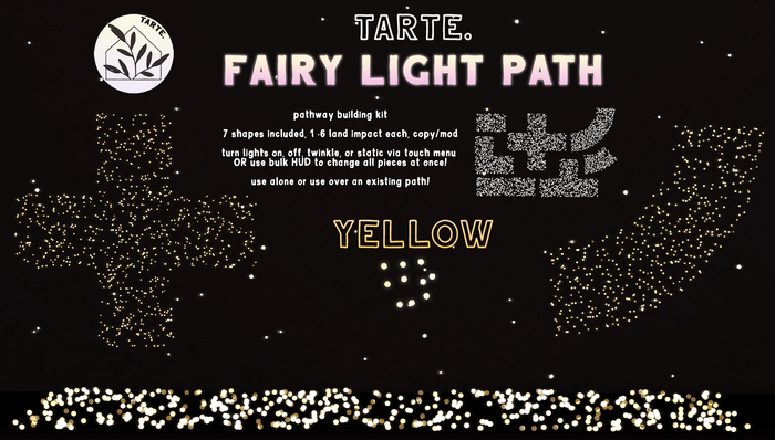 tarte. fairy light path (yellow)