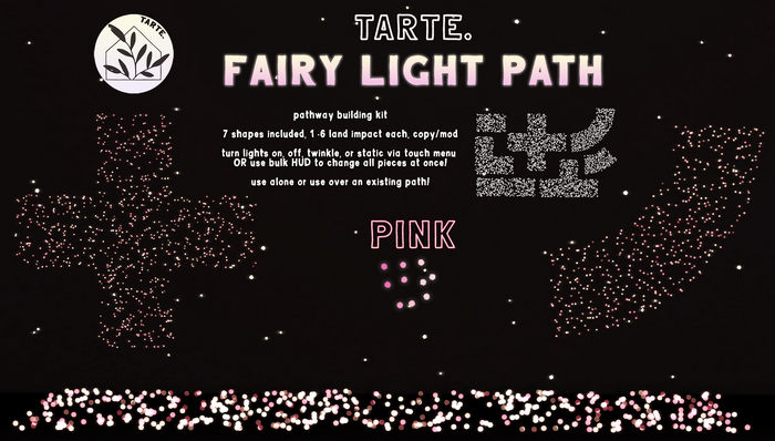 tarte. fairy light path (pink)