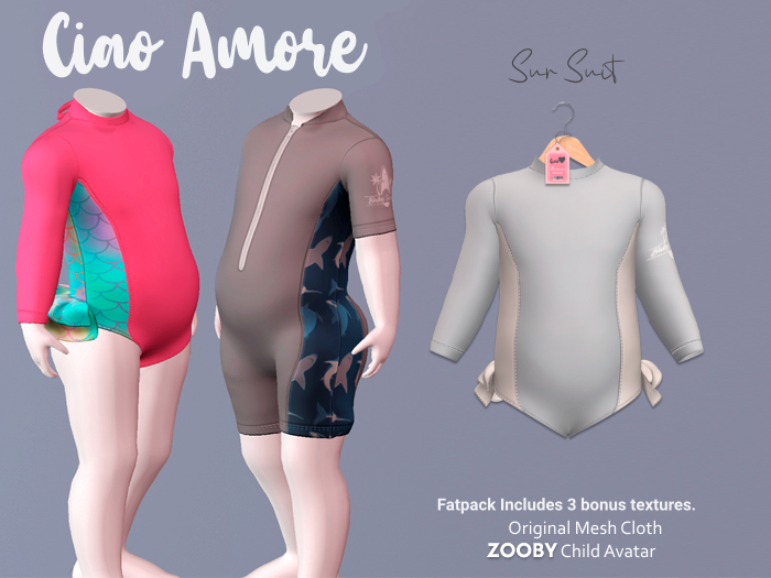 Ciao Amore! - Surf Suit Girl Gray