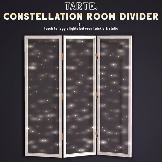 tarte. constellation room divider (white)