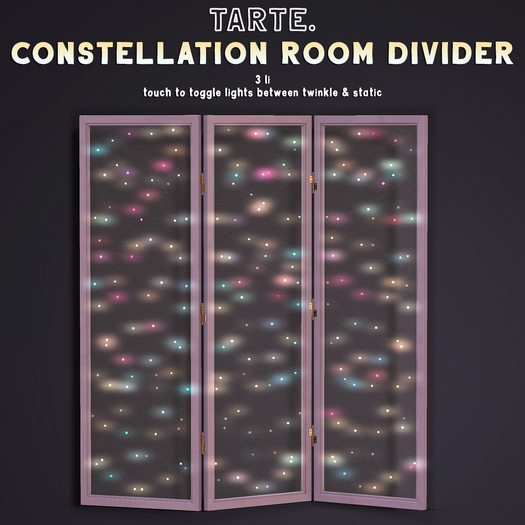 tarte. constellation room divider (purple)
