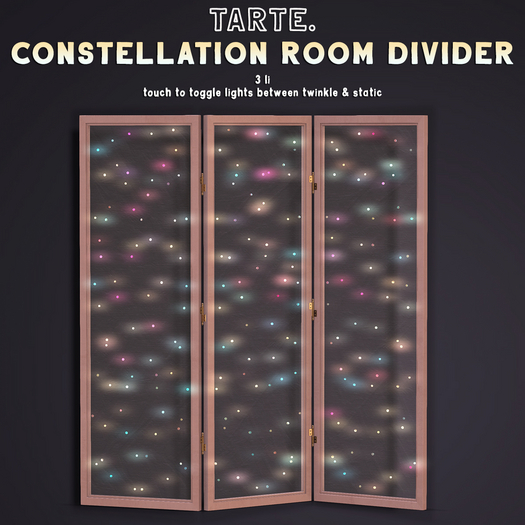 tarte. constellation room divider (pink)