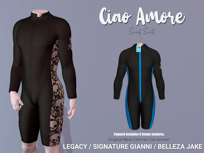 Ciao Amore! - Surf Suit (M) Black