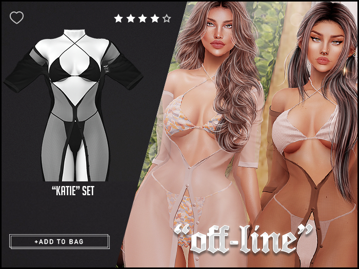 "Off-Line" x "Katie" Set / Black