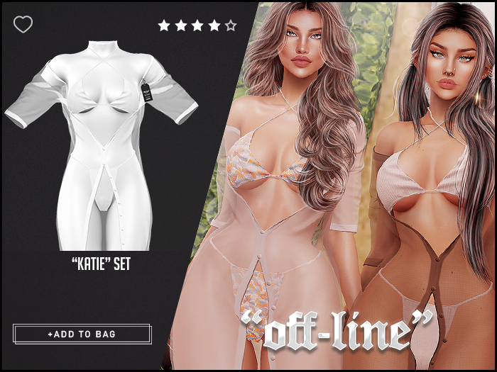 "Off-Line" x "Katie" Set / White