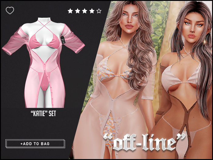 "Off-Line" x "Katie" Set / Rose