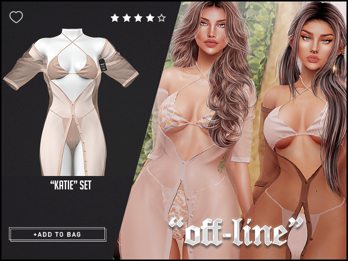 "Off-Line" x "Katie" Set / Nude