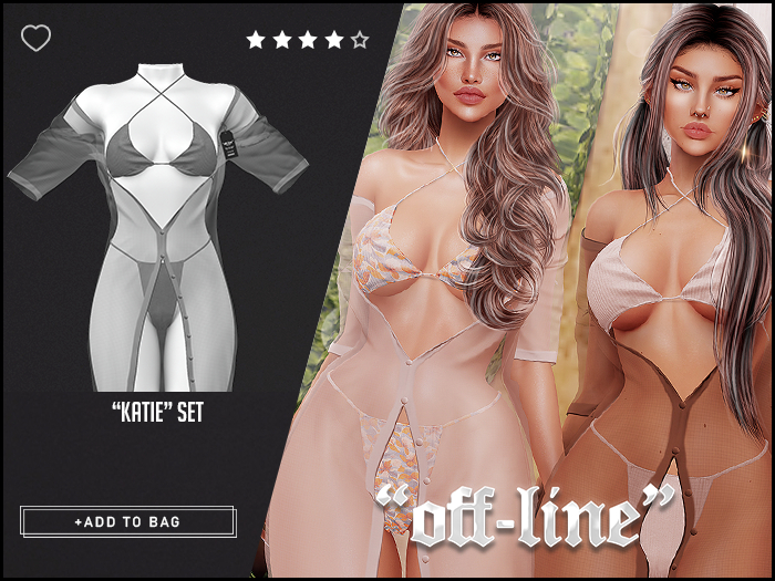 "Off-Line" x "Katie" Set / Grey