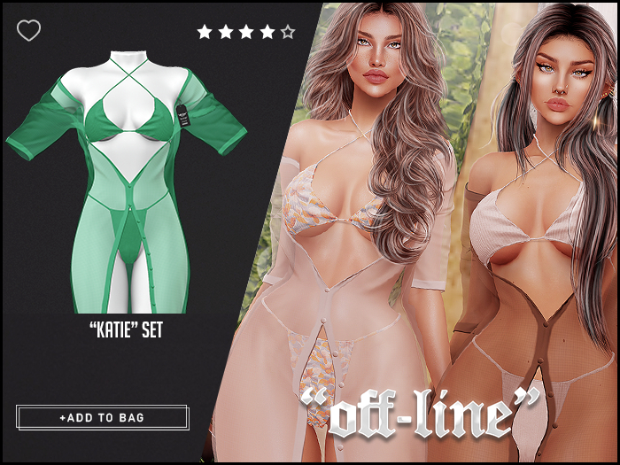 "Off-Line" x "Katie" Set / Emerald