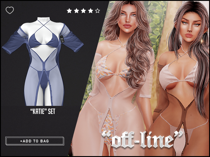 "Off-Line" x "Katie" Set / Cobalt