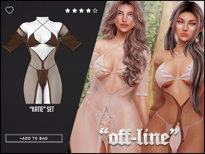 "Off-Line" x "Katie" Set / Chocolate