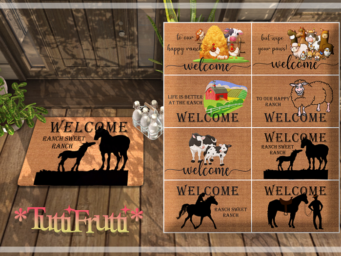*TuttiFrutti* DoorMats Pack 26 - Ranch / Farm Edition!