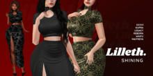 Lilleth. SHINING Top & Skirt Collection Lara X, Reborn, Reborn Waifu, Kupra, Legacy, Maitreya, GenX Classic & Curvy