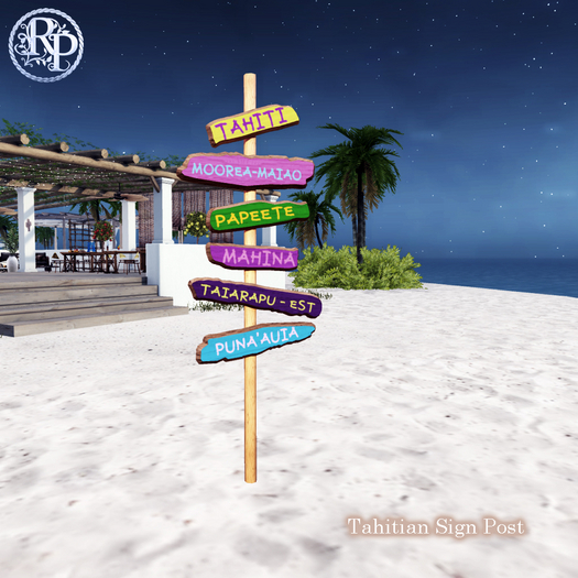 (RP) Tahitian Sign Post