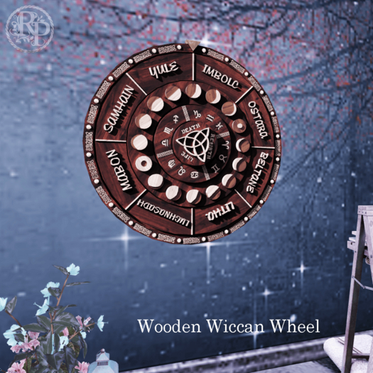 (RP) Wooden Wiccan Wheel