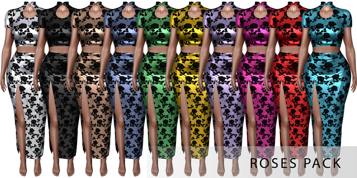 Lilleth. SHINING Top & Skirt Roses Legacy