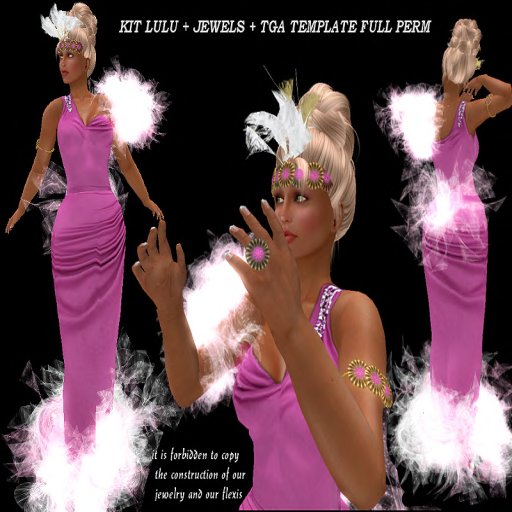 FULL PERM KIT LULU FLEXI PRIM + JEWERLY + TGA TEMPLATE